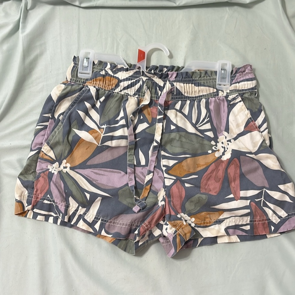 Floral Print Drawstring Shorts